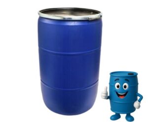 TAMBO DE PLASTICO 220 LITROS ENLANILLADO ABIERTO SEMINUEVO