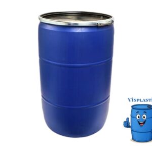 7b351e7c-06fd-4ff6-b481-2752f99dcc8d TAMBO DE PLASTICO 220 LITROS ENLANILLADO ABIERTO SEMINUEVO