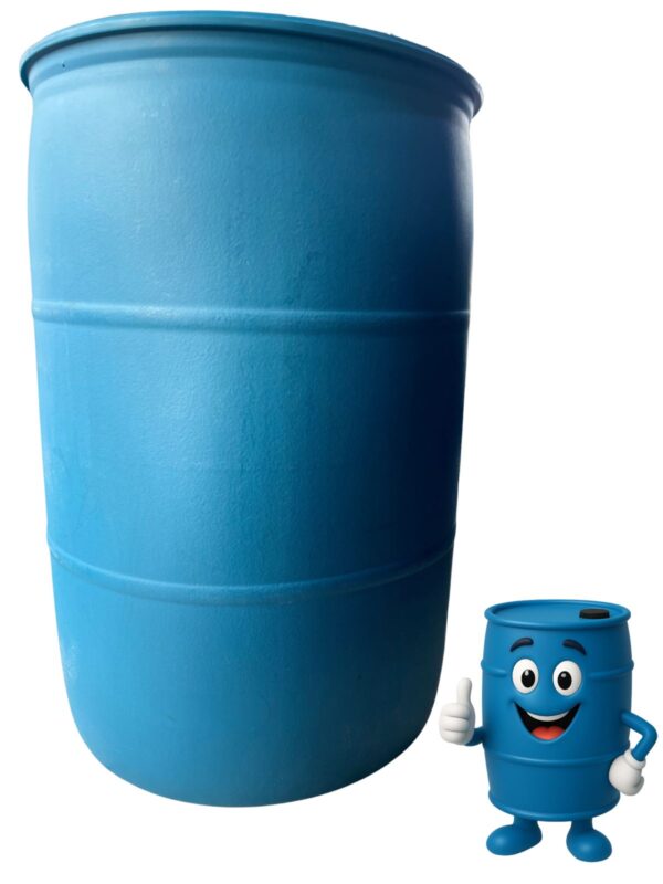 TAMBO DE PLASTICO 220 LITROS SEMINUEVO (ABIERTO)