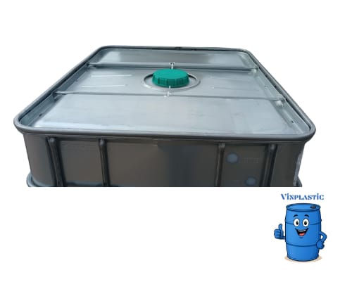 CONTENEDOR IBC 1000 LITROS DE CUBIERTA METALICA