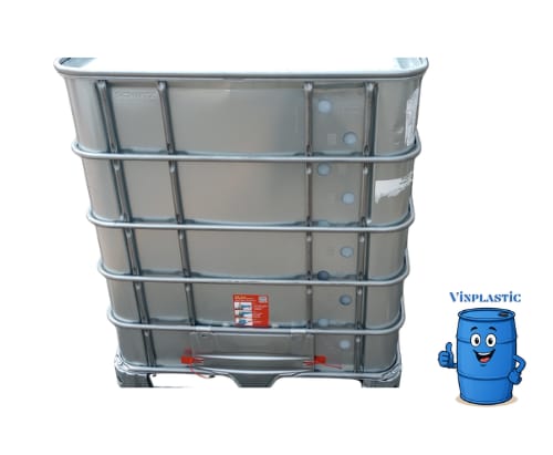 CONTENEDOR IBC 1000 LITROS DE CUBIERTA METALICA