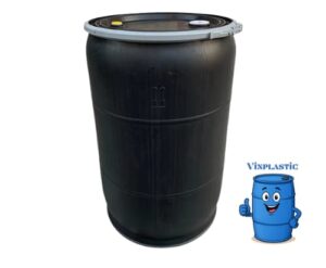 TAMBO DE PLASTICO 220 LITROS DE 2da USADO DE RECUPERACION (CON TAPA)