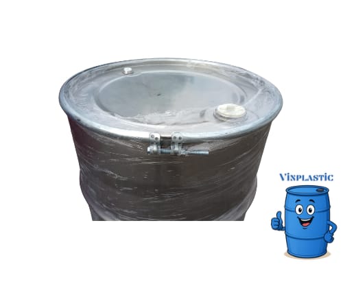 TAMBO DE ACERO INOXIDABLE (NUEVO) 220 LITROS CON TAPA DESMONTABLE